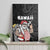 Hawaii Aloha Santa Claus Funny Polynesian Tattoo Canvas Wall Art Black Color