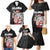 Hawaii Aloha Santa Claus Funny Polynesian Tattoo Family Matching Mermaid Dress and Hawaiian Shirt Black Color