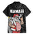 Hawaii Aloha Santa Claus Funny Polynesian Tattoo Family Matching Mermaid Dress and Hawaiian Shirt Black Color