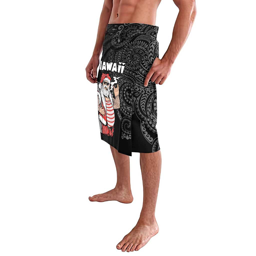 Hawaii Aloha Santa Claus Funny Polynesian Tattoo Lavalava Black Color LT03 - Polynesian Pride