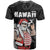 Hawaii Aloha Santa Claus Funny Polynesian Tattoo T Shirt Black Color