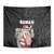 Hawaii Aloha Santa Claus Funny Polynesian Tattoo Tapestry Black Color