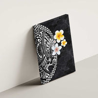 Hawaiian Hibiscus and Plumeria Polynesian Tribal Tattoo Canvas Wall Art Black Color LT03 - Polynesian Pride
