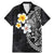 Hawaiian Hibiscus and Plumeria Polynesian Tribal Tattoo Family Matching Mermaid Dress and Hawaiian Shirt Black Color