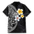 Hawaiian Hibiscus and Plumeria Polynesian Tribal Tattoo Family Matching Mermaid Dress and Hawaiian Shirt Black Color