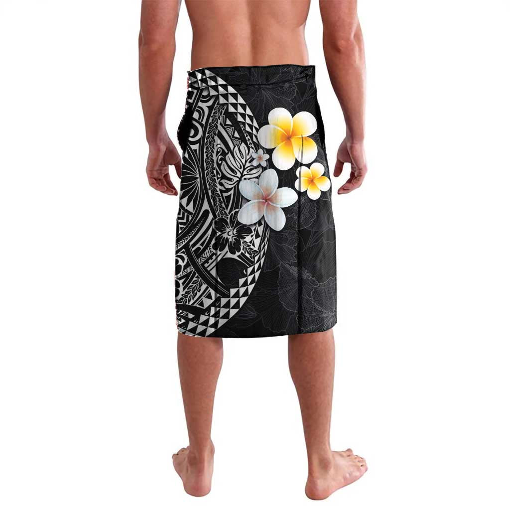 Hawaiian Hibiscus and Plumeria Polynesian Tribal Tattoo Lavalava Black Color LT03 - Polynesian Pride