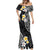 Hawaiian Hibiscus and Plumeria Polynesian Tribal Tattoo Mermaid Dress Black Color