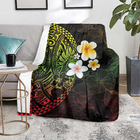 Hawaiian Hibiscus and Plumeria Polynesian Tribal Tattoo Blanket Reggae Color LT03 - Polynesian Pride