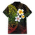 Hawaiian Hibiscus and Plumeria Polynesian Tribal Tattoo Family Matching Mermaid Dress and Hawaiian Shirt Reggae Color