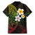 Hawaiian Hibiscus and Plumeria Polynesian Tribal Tattoo Family Matching Summer Maxi Dress and Hawaiian Shirt Reggae Color