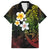 Hawaiian Hibiscus and Plumeria Polynesian Tribal Tattoo Hawaiian Shirt Reggae Color