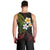 Hawaiian Hibiscus and Plumeria Polynesian Tribal Tattoo Men Tank Top Reggae Color