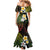 Hawaiian Hibiscus and Plumeria Polynesian Tribal Tattoo Mermaid Dress Reggae Color