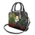 Hawaiian Hibiscus and Plumeria Polynesian Tribal Tattoo Shoulder Handbag Reggae Color