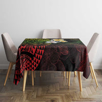 Hawaiian Hibiscus and Plumeria Polynesian Tribal Tattoo Tablecloth Reggae Color LT03 - Polynesian Pride