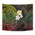 Hawaiian Hibiscus and Plumeria Polynesian Tribal Tattoo Tapestry Reggae Color