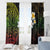 Hawaiian Hibiscus and Plumeria Polynesian Tribal Tattoo Window Curtain Reggae Color