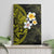 Hawaiian Hibiscus and Plumeria Polynesian Tribal Tattoo Canvas Wall Art Yellow Color