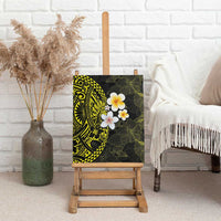 Hawaiian Hibiscus and Plumeria Polynesian Tribal Tattoo Canvas Wall Art Yellow Color LT03 - Polynesian Pride