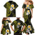 Hawaiian Hibiscus and Plumeria Polynesian Tribal Tattoo Family Matching Mermaid Dress and Hawaiian Shirt Yellow Color