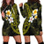 Hawaiian Hibiscus and Plumeria Polynesian Tribal Tattoo Hoodie Dress Yellow Color