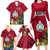 Niue Christmas Family Matching Long Sleeve Bodycon Dress and Hawaiian Shirt Coat of Arms and Polynesian Tattoo Xmas Element Christmas Red Vibe LT03 - Polynesian Pride