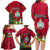 Niue Christmas Family Matching Long Sleeve Bodycon Dress and Hawaiian Shirt Coat of Arms and Polynesian Tattoo Xmas Element Christmas Red Vibe LT03 - Polynesian Pride