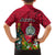 Niue Christmas Family Matching Off Shoulder Long Sleeve Dress and Hawaiian Shirt Coat of Arms and Polynesian Tattoo Xmas Element Christmas Red Vibe LT03 - Polynesian Pride