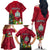 Niue Christmas Family Matching Off Shoulder Long Sleeve Dress and Hawaiian Shirt Coat of Arms and Polynesian Tattoo Xmas Element Christmas Red Vibe LT03 - Polynesian Pride