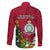 Niue Christmas Family Matching Off Shoulder Long Sleeve Dress and Hawaiian Shirt Coat of Arms and Polynesian Tattoo Xmas Element Christmas Red Vibe LT03 - Polynesian Pride