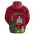 Niue Christmas Hoodie Coat of Arms and Polynesian Tattoo Xmas Element Christmas Red Vibe LT03 - Polynesian Pride