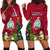 Niue Christmas Hoodie Dress Coat of Arms and Polynesian Tattoo Xmas Element Christmas Red Vibe LT03 - Polynesian Pride