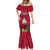 Niue Christmas Mermaid Dress Coat of Arms and Polynesian Tattoo Xmas Element Christmas Red Vibe LT03 - Polynesian Pride