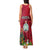 Niue Christmas Tank Maxi Dress Coat of Arms and Polynesian Tattoo Xmas Element Christmas Red Vibe LT03 - Polynesian Pride