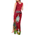 Niue Christmas Tank Maxi Dress Coat of Arms and Polynesian Tattoo Xmas Element Christmas Red Vibe LT03 - Polynesian Pride