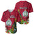Personalised Niue Christmas Baseball Jersey Coat of Arms and Polynesian Tattoo Xmas Element Christmas Red Vibe LT03 - Polynesian Pride