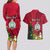 Personalised Niue Christmas Couples Matching Long Sleeve Bodycon Dress and Hawaiian Shirt Coat of Arms and Polynesian Tattoo Xmas Element Christmas Red Vibe LT03 - Polynesian Pride