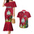 Personalised Niue Christmas Couples Matching Mermaid Dress and Hawaiian Shirt Coat of Arms and Polynesian Tattoo Xmas Element Christmas Red Vibe LT03 Red - Polynesian Pride