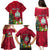 Personalised Niue Christmas Family Matching Puletasi Dress and Hawaiian Shirt Coat of Arms and Polynesian Tattoo Xmas Element Christmas Red Vibe LT03 - Polynesian Pride