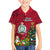 Personalised Niue Christmas Kid Hawaiian Shirt Coat of Arms and Polynesian Tattoo Xmas Element Christmas Red Vibe LT03 Kid Red - Polynesian Pride
