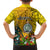 Niue Christmas Family Matching Long Sleeve Bodycon Dress and Hawaiian Shirt Coat of Arms and Polynesian Tattoo Xmas Element Christmas Yellow Vibe LT03 - Polynesian Pride