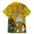 Niue Christmas Family Matching Mermaid Dress and Hawaiian Shirt Coat of Arms and Polynesian Tattoo Xmas Element Christmas Yellow Vibe LT03 - Polynesian Pride