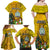 Niue Christmas Family Matching Off Shoulder Maxi Dress and Hawaiian Shirt Coat of Arms and Polynesian Tattoo Xmas Element Christmas Yellow Vibe LT03 - Polynesian Pride