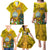 Niue Christmas Family Matching Puletasi Dress and Hawaiian Shirt Coat of Arms and Polynesian Tattoo Xmas Element Christmas Yellow Vibe LT03 - Polynesian Pride