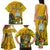 Niue Christmas Family Matching Tank Maxi Dress and Hawaiian Shirt Coat of Arms and Polynesian Tattoo Xmas Element Christmas Yellow Vibe LT03 - Polynesian Pride