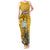 Niue Christmas Tank Maxi Dress Coat of Arms and Polynesian Tattoo Xmas Element Christmas Yellow Vibe LT03 Women Yellow - Polynesian Pride