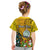Personalised Niue Christmas Kid T Shirt Coat of Arms and Polynesian Tattoo Xmas Element Christmas Yellow Vibe LT03 - Polynesian Pride