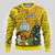 Personalised Niue Christmas Ugly Christmas Sweater Coat of Arms and Polynesian Tattoo Xmas Element Christmas Yellow Vibe LT03 - Polynesian Pride