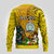Personalised Niue Christmas Ugly Christmas Sweater Coat of Arms and Polynesian Tattoo Xmas Element Christmas Yellow Vibe LT03 - Polynesian Pride