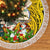 Personalised Niue Christmas Tree Skirt Coat of Arms and Polynesian Tattoo Xmas Element Christmas Yellow Vibe LT03 - Polynesian Pride